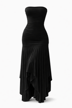 Vestido Mary – Sofisticação Radiante em Tons Dourados