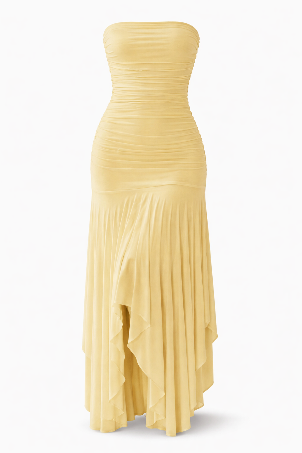 Vestido Mary – Sofisticação Radiante em Tons Dourados