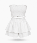 Conjunto Lorena – Top Tomara que Caia e Short Estampado