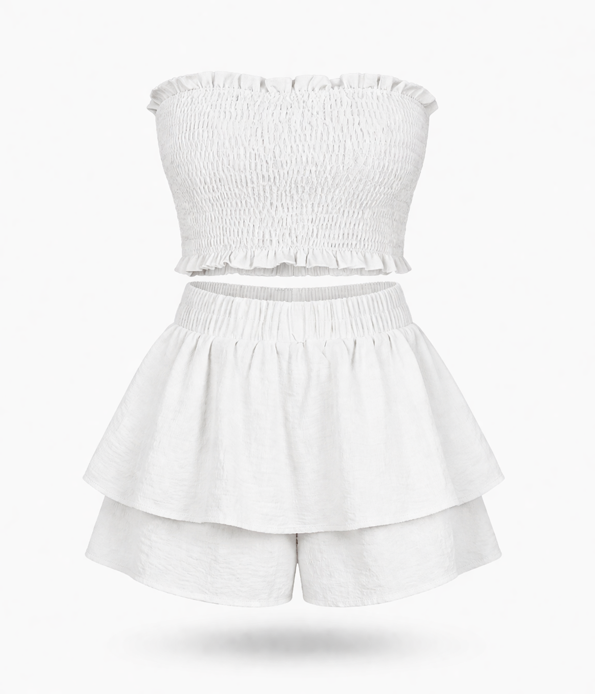 Conjunto Lorena – Top Tomara que Caia e Short Estampado