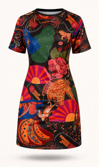 Vestido Stefanny – Estilo Moderno em Estampa Exclusiva