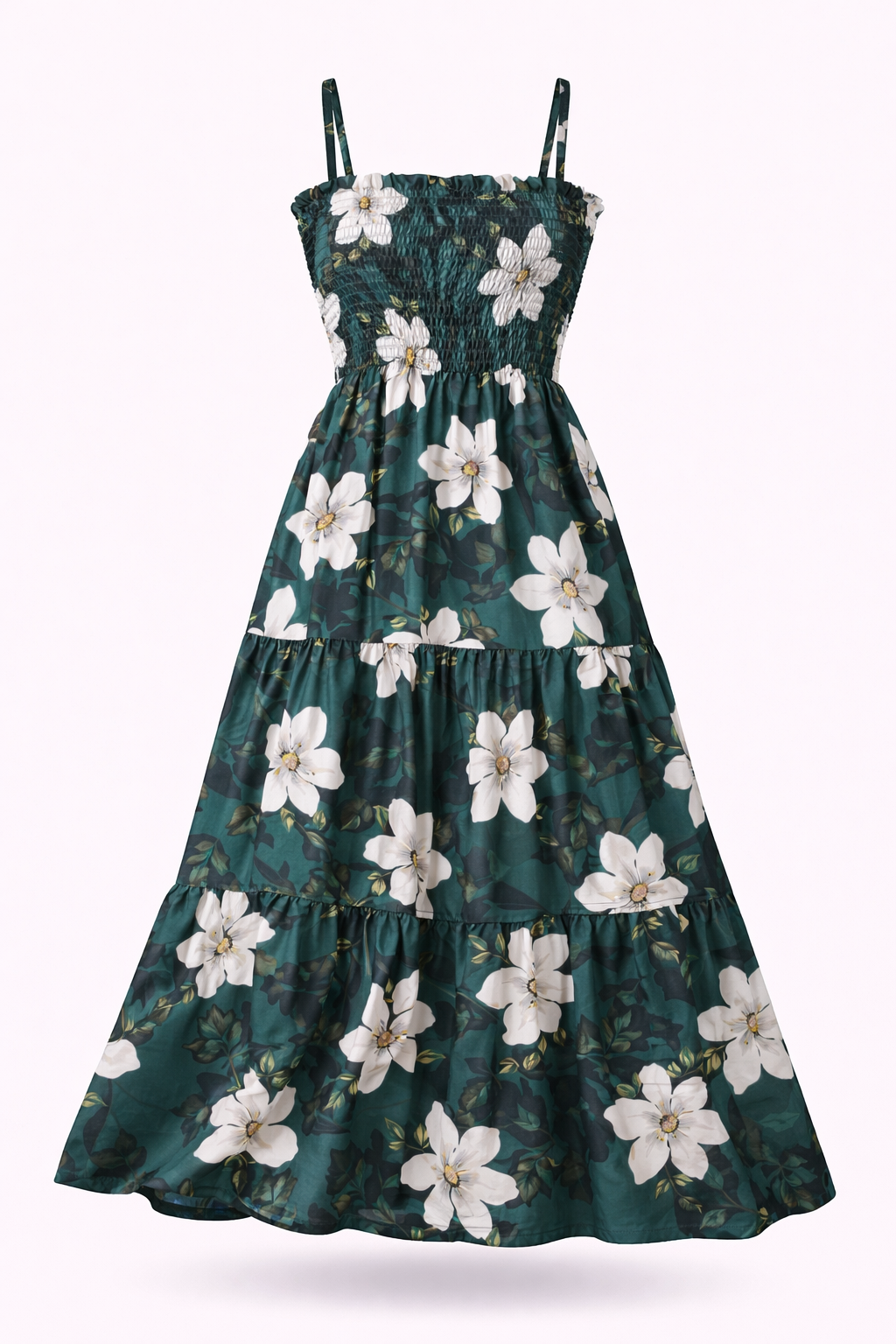 Vestido Longo Delicadeza Floral Aurora com Toque Romântico