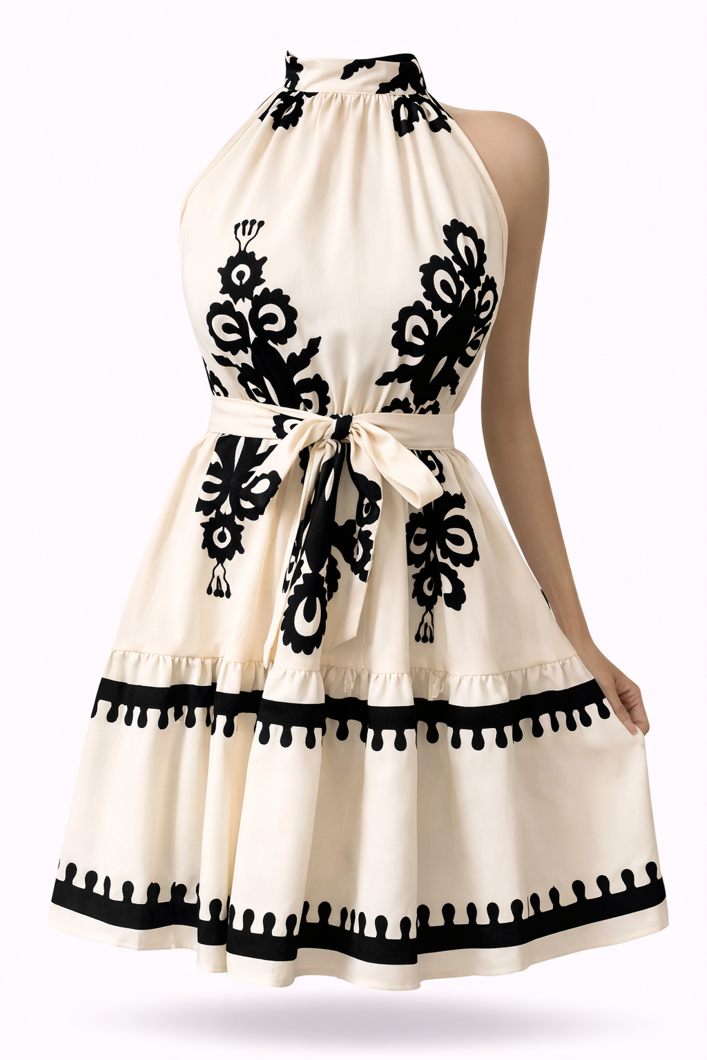 Vestido Livia – Elegância Clássica com Detalhes