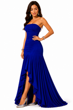 Vestido Longo Feminino Sofisticação Radiante Azul Royal