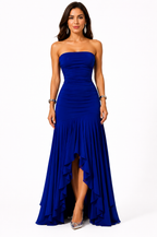Vestido Longo Feminino Sofisticação Radiante Azul Royal