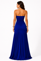 Vestido Longo Feminino Sofisticação Radiante Azul Royal