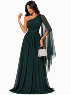 Vestido Longo Helena Verde Petróleo