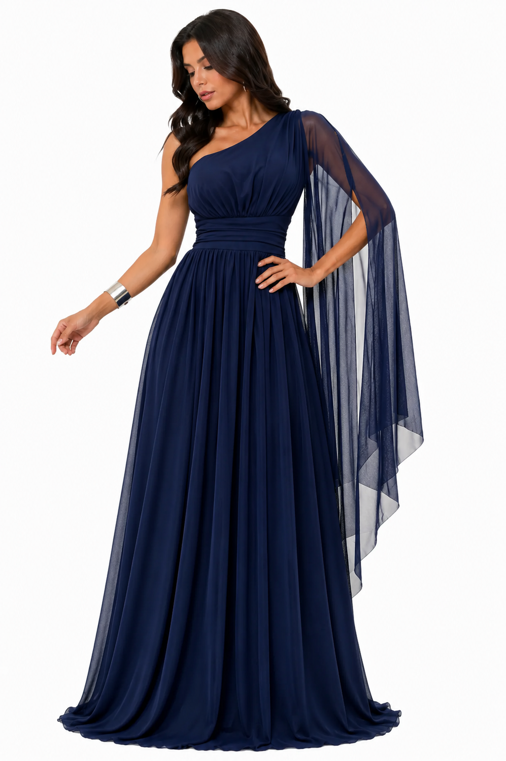 Vestido Longo Helena Azul Marinho