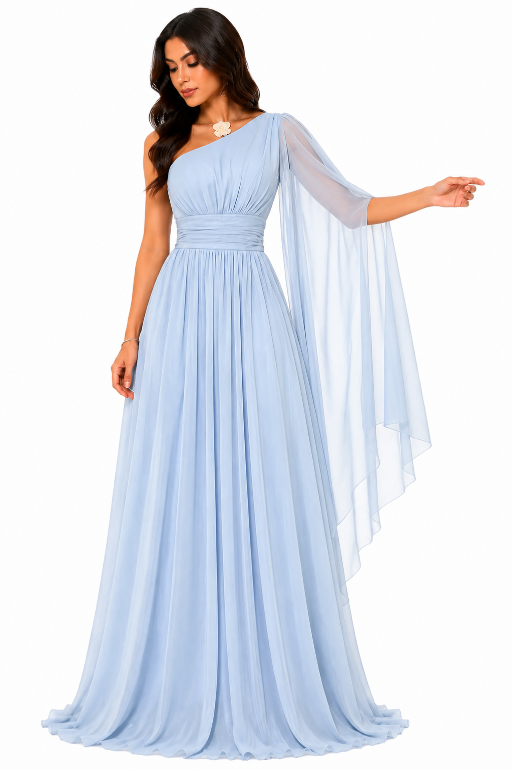 Vestido Longo Helena Azul Serenity