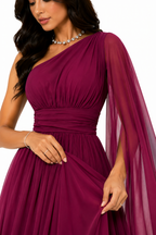 Vestido Longo Helena Marsala