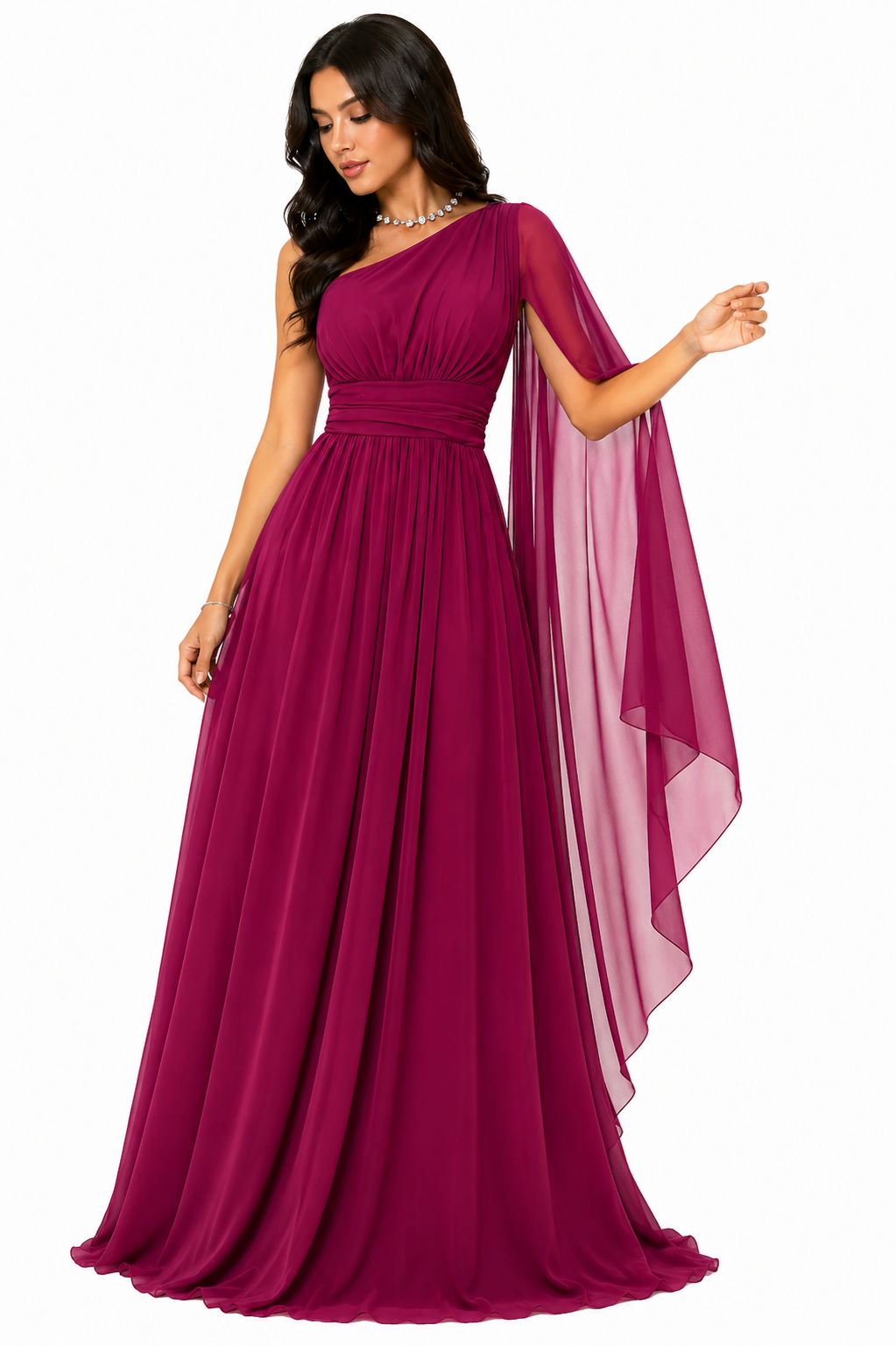 Vestido Longo Helena Marsala
