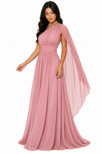 Vestido Longo Helena Rosa Antigo