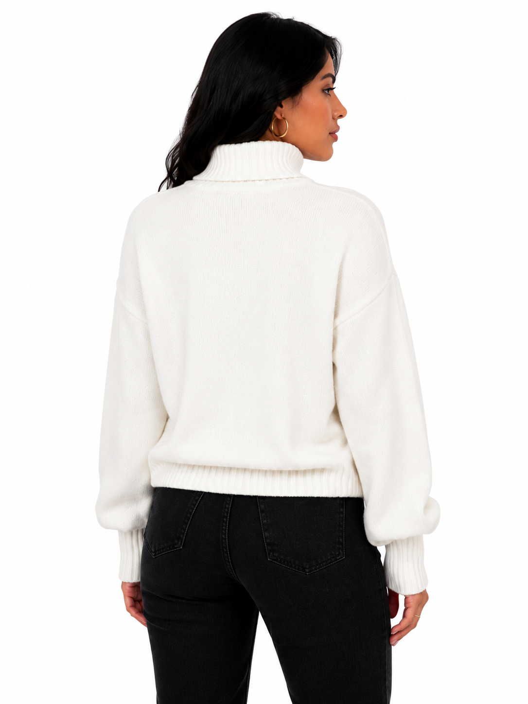Suéter Feminino Gola Alta Snow Elegance