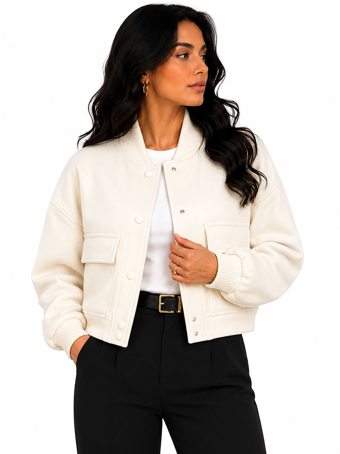 Jaqueta Feminina Urban Chic Off White