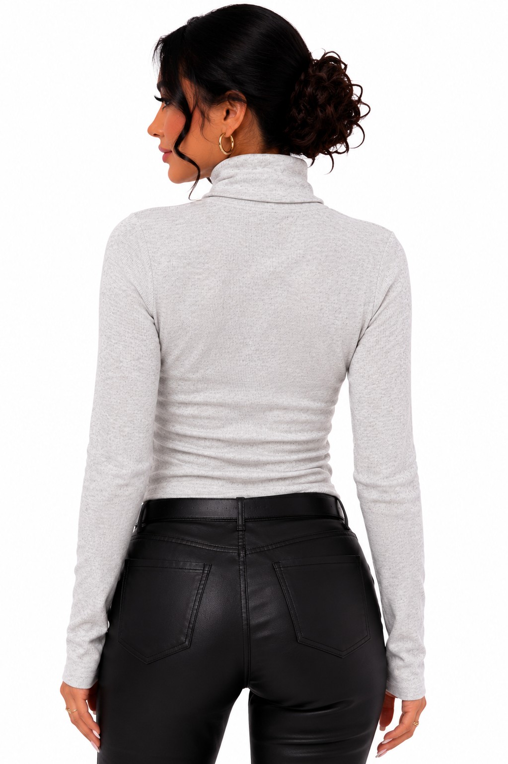Blusa Feminina Gola Alta Crystal Gray