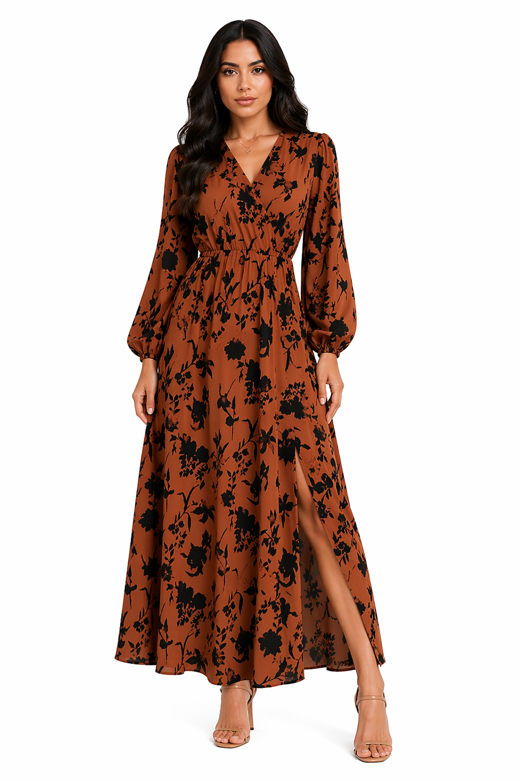 Vestido Estampa Floral Gabi com Fenda