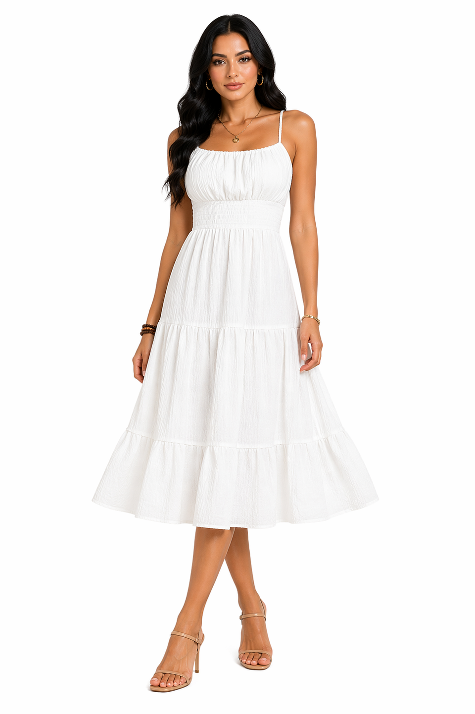 Vestido Midi Helena Branco