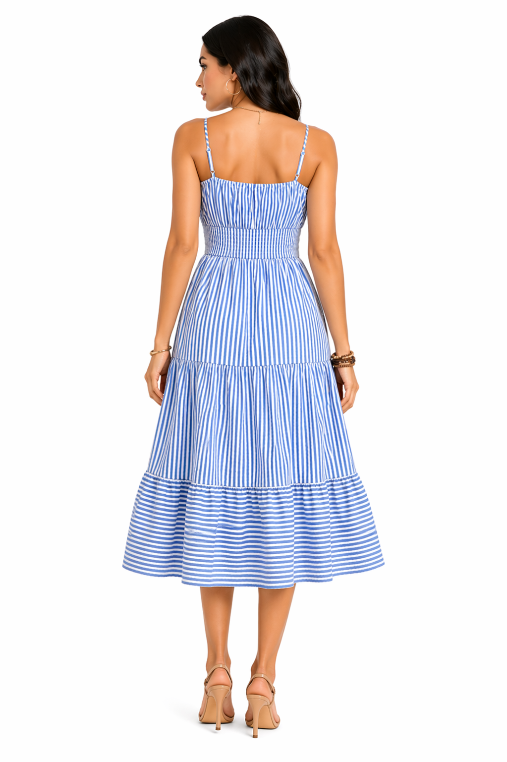 Vestido Midi Listrado Helena