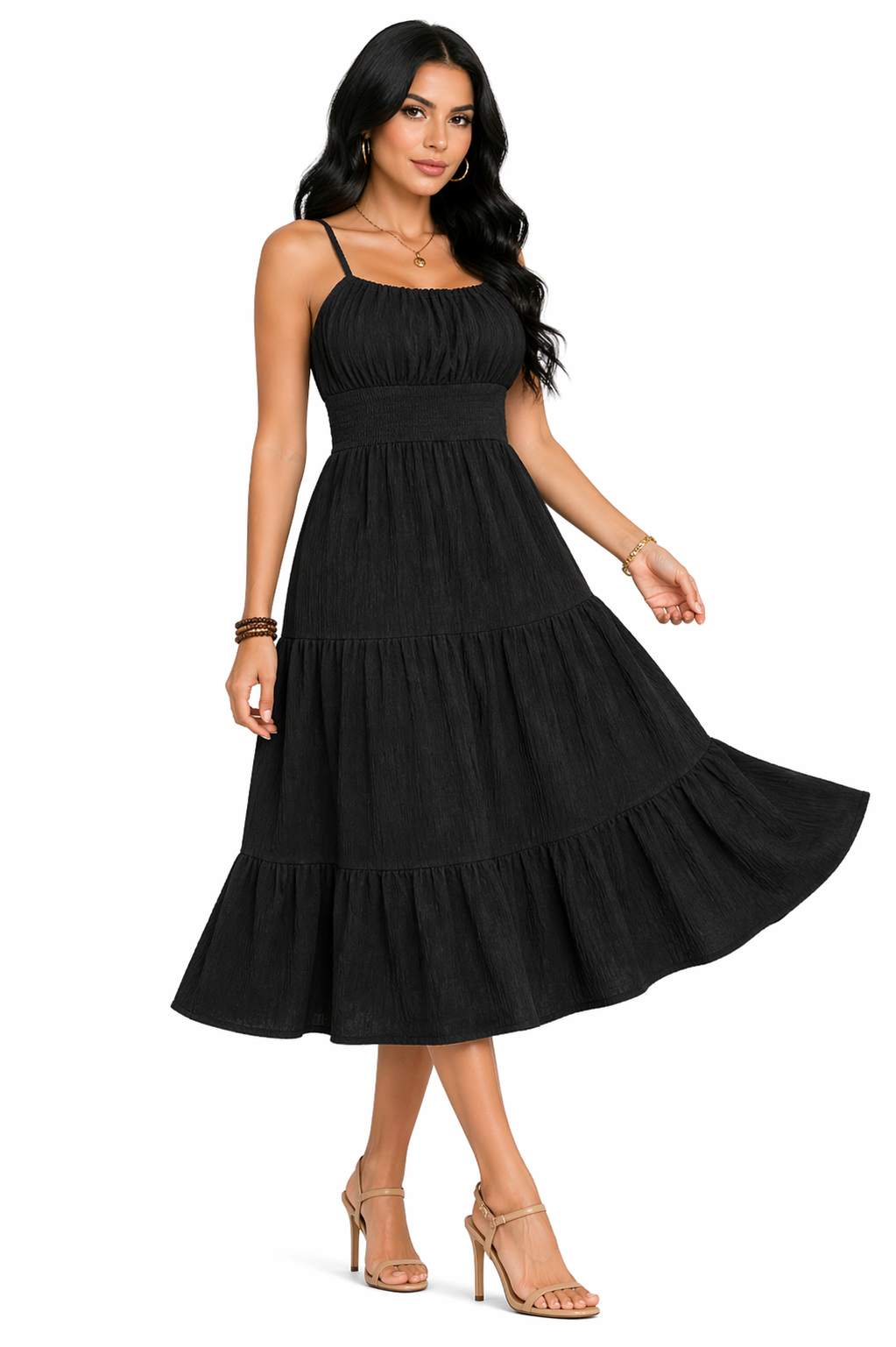 Vestido Midi Listrado Helena