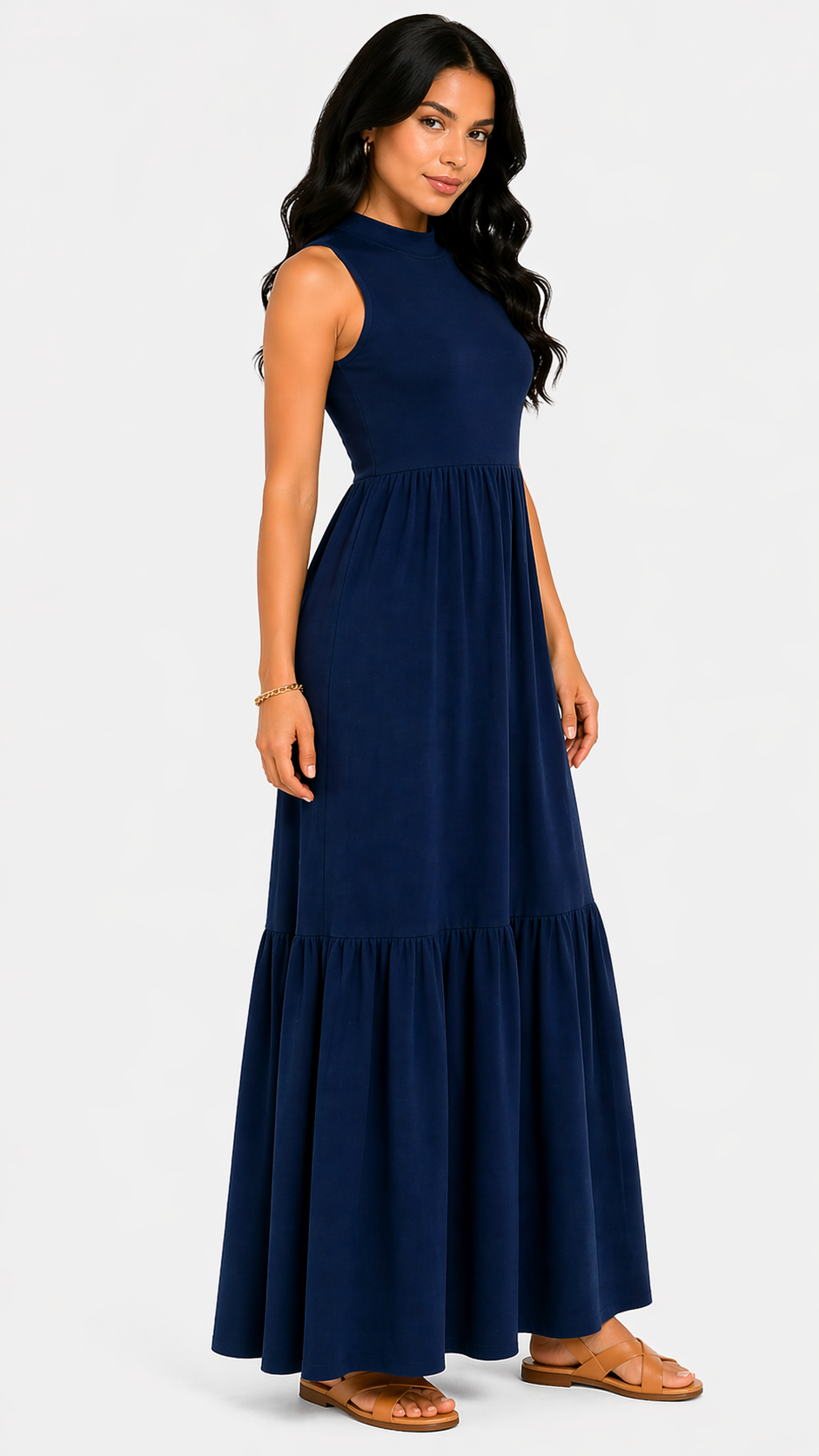 Vestido Minimalismo Chic com Toque Atemporal Olívia Azul