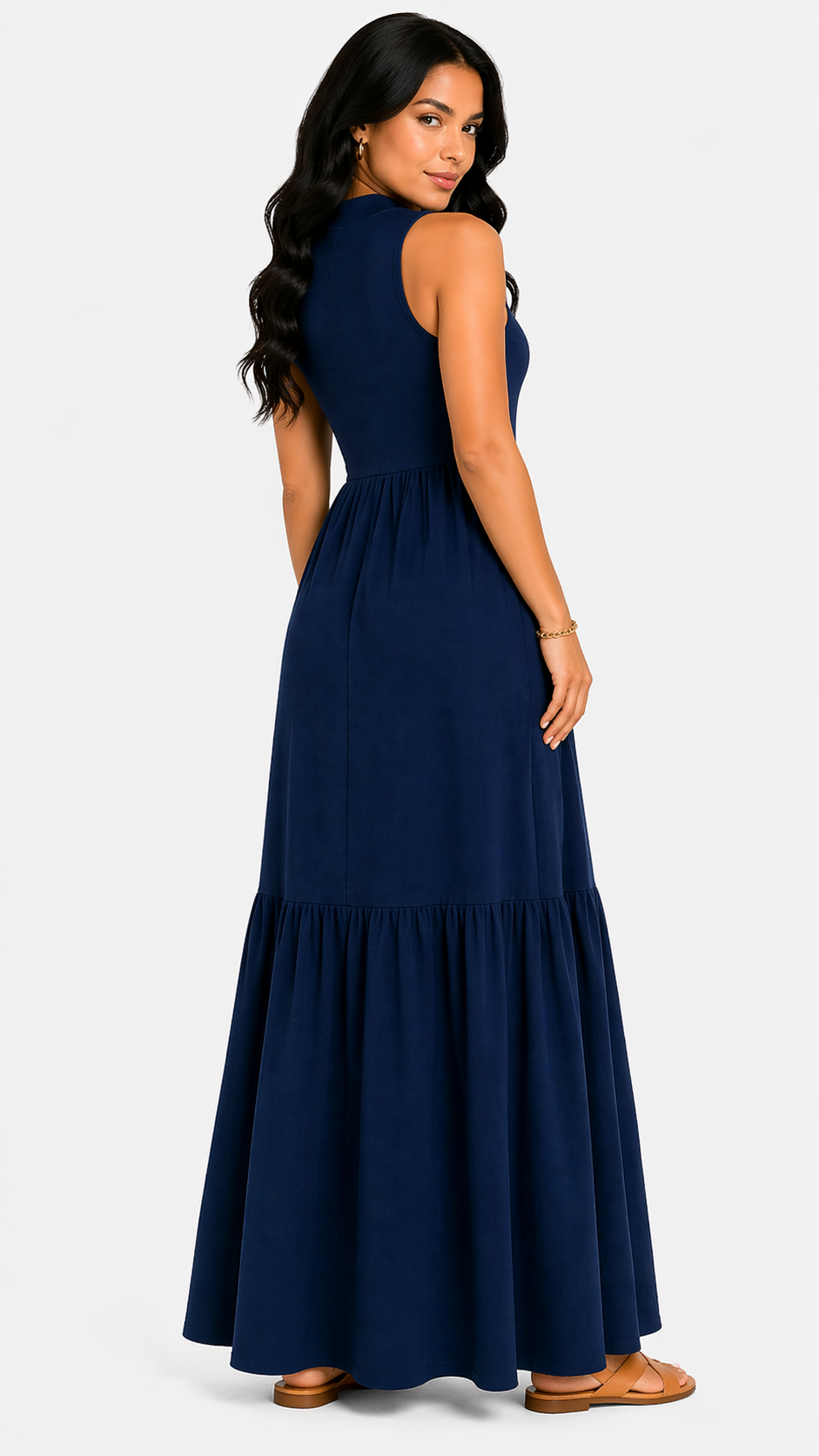 Vestido Minimalismo Chic com Toque Atemporal Olívia Azul