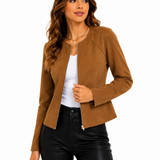 Jaqueta Feminina Suede Caramelo Elegance