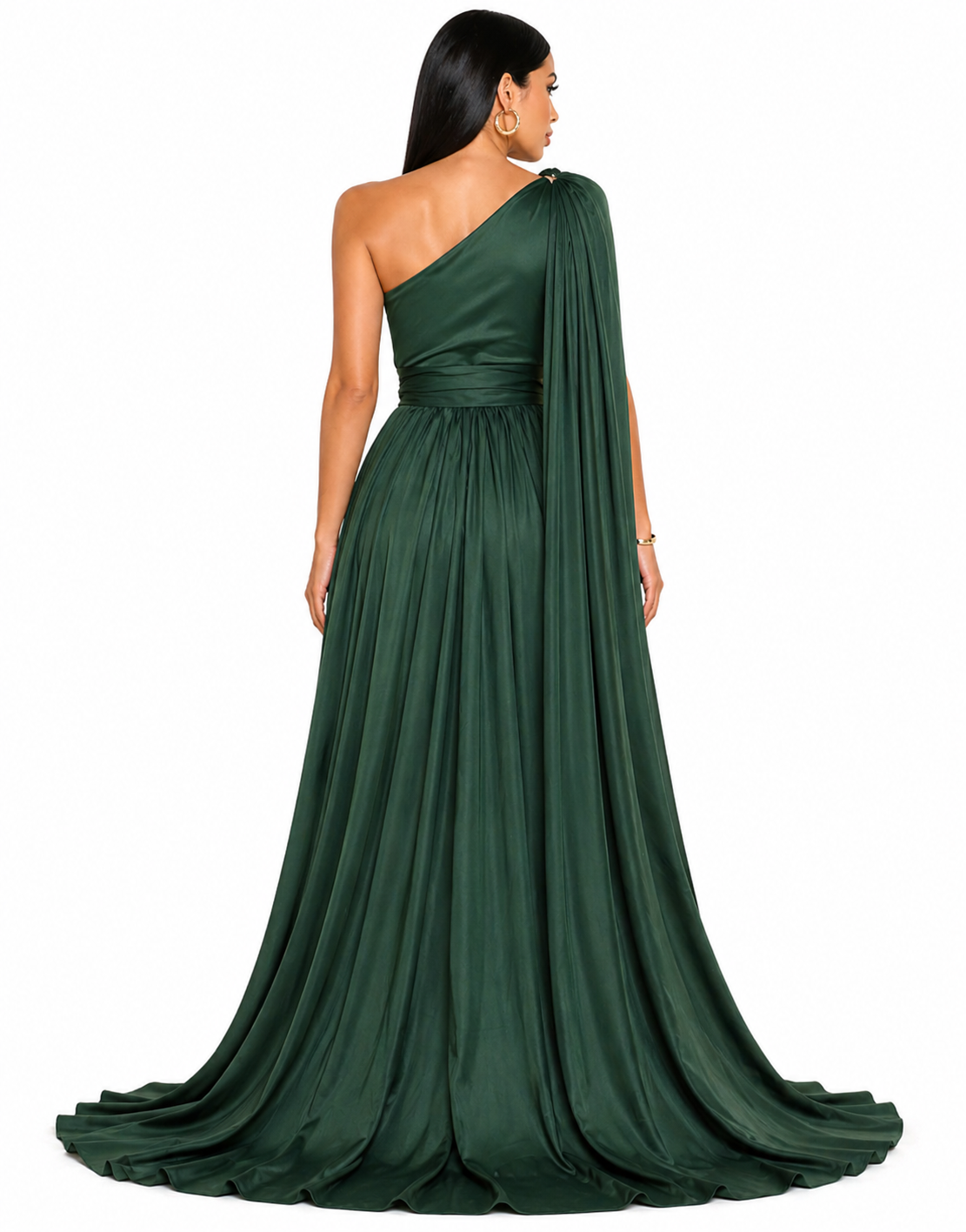 Vestido Glamour Manuela com Toque Romântico Verde