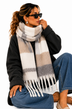 Cachecol Feminino Xadrez Soft Winter