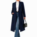 Sobretudo Feminino Alongado Elegance Azul Marinho