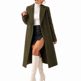 Sobretudo Feminino Alongado Elegance Verde Militar