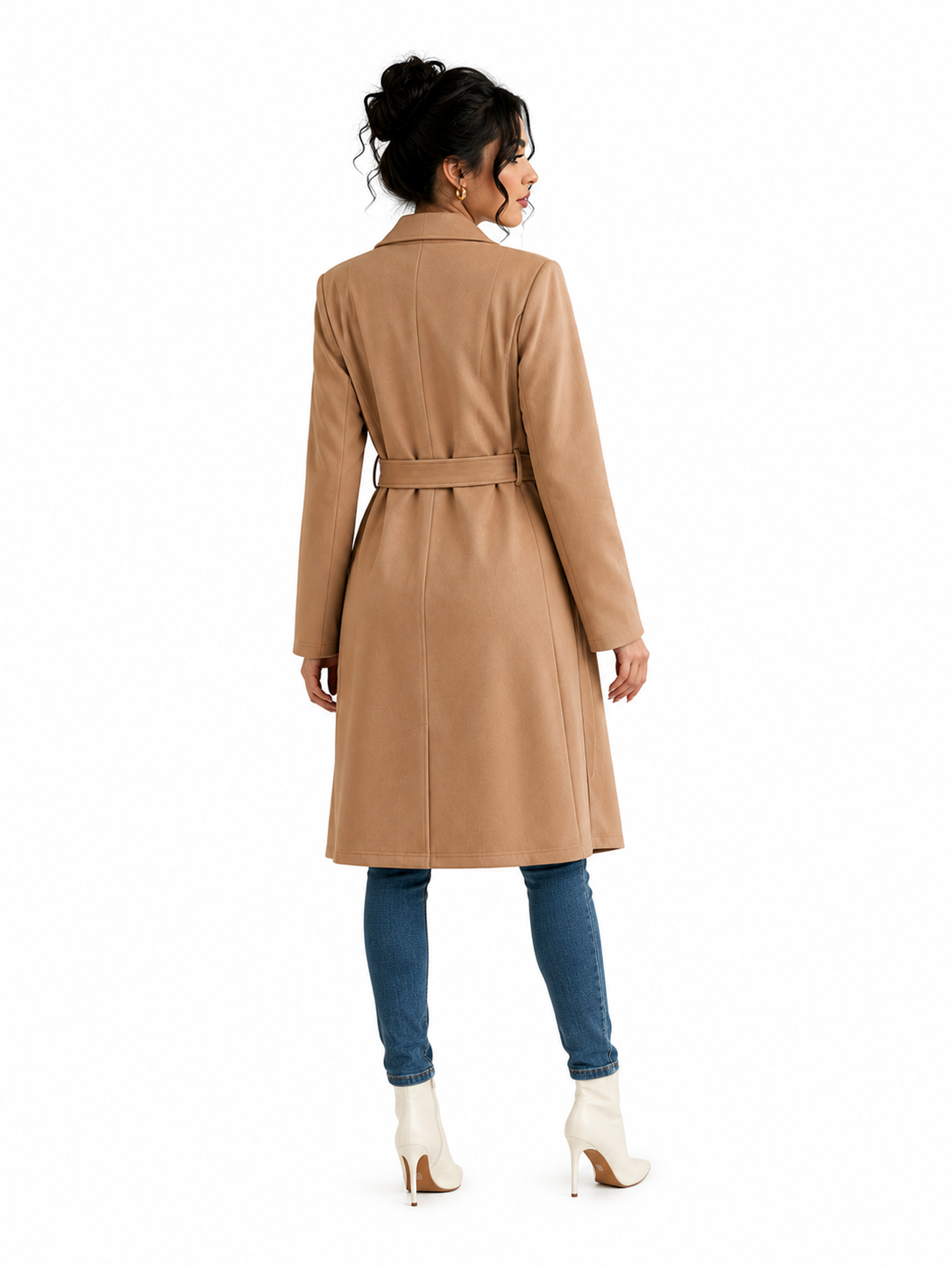 Sobretudo Feminino Alongado Elegance Caramelo
