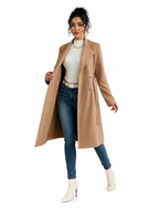 Sobretudo Feminino Alongado Elegance Caramelo