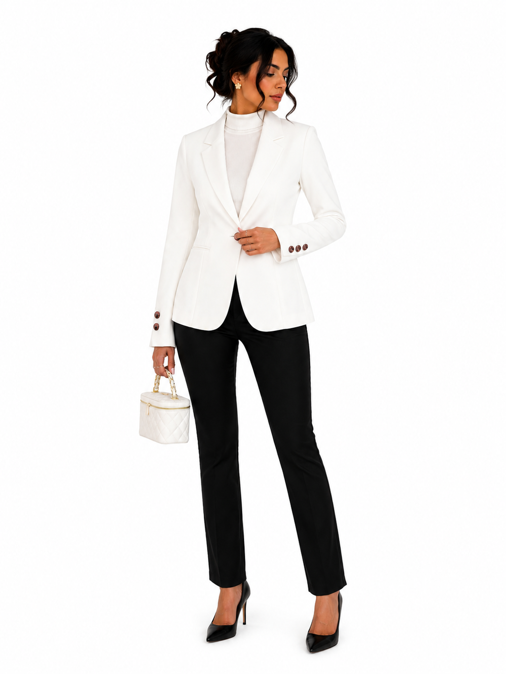 Blazer Feminino Alfaiataria Elegance Off White