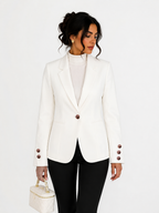 Blazer Feminino Alfaiataria Elegance Off White