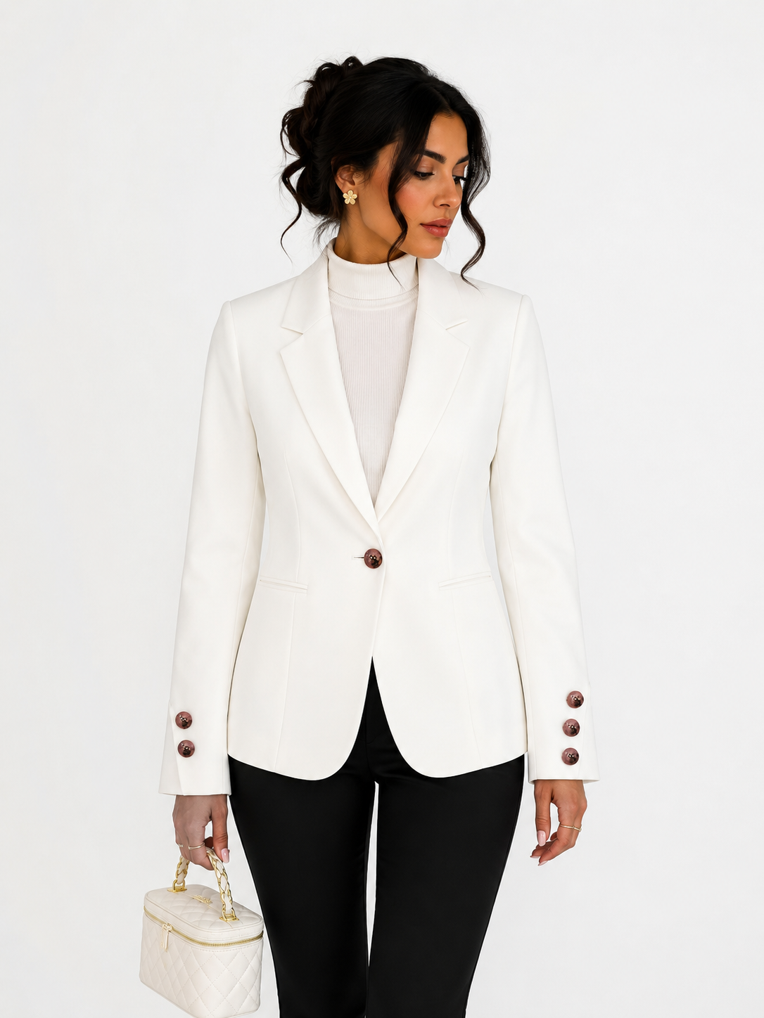 Blazer Feminino Alfaiataria Elegance Off White