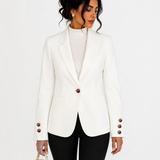 Blazer Feminino Alfaiataria Elegance Off White