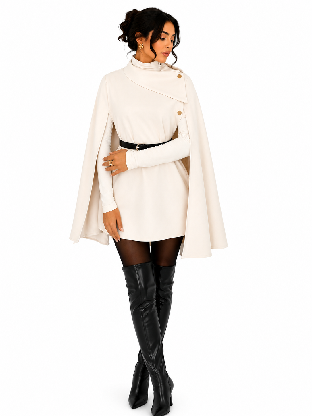 Casaco Feminino Capa Elegance Off White