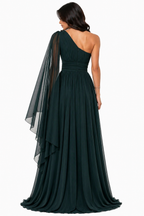 Vestido Longo Helena Verde Petróleo