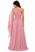 Vestido Longo Helena Rosa Antigo
