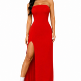 Vestido Longo Sensualidade Minimalista
