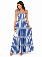 Vestido Frescor e Charme em Listras Aurola