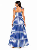 Vestido Frescor e Charme em Listras Aurola