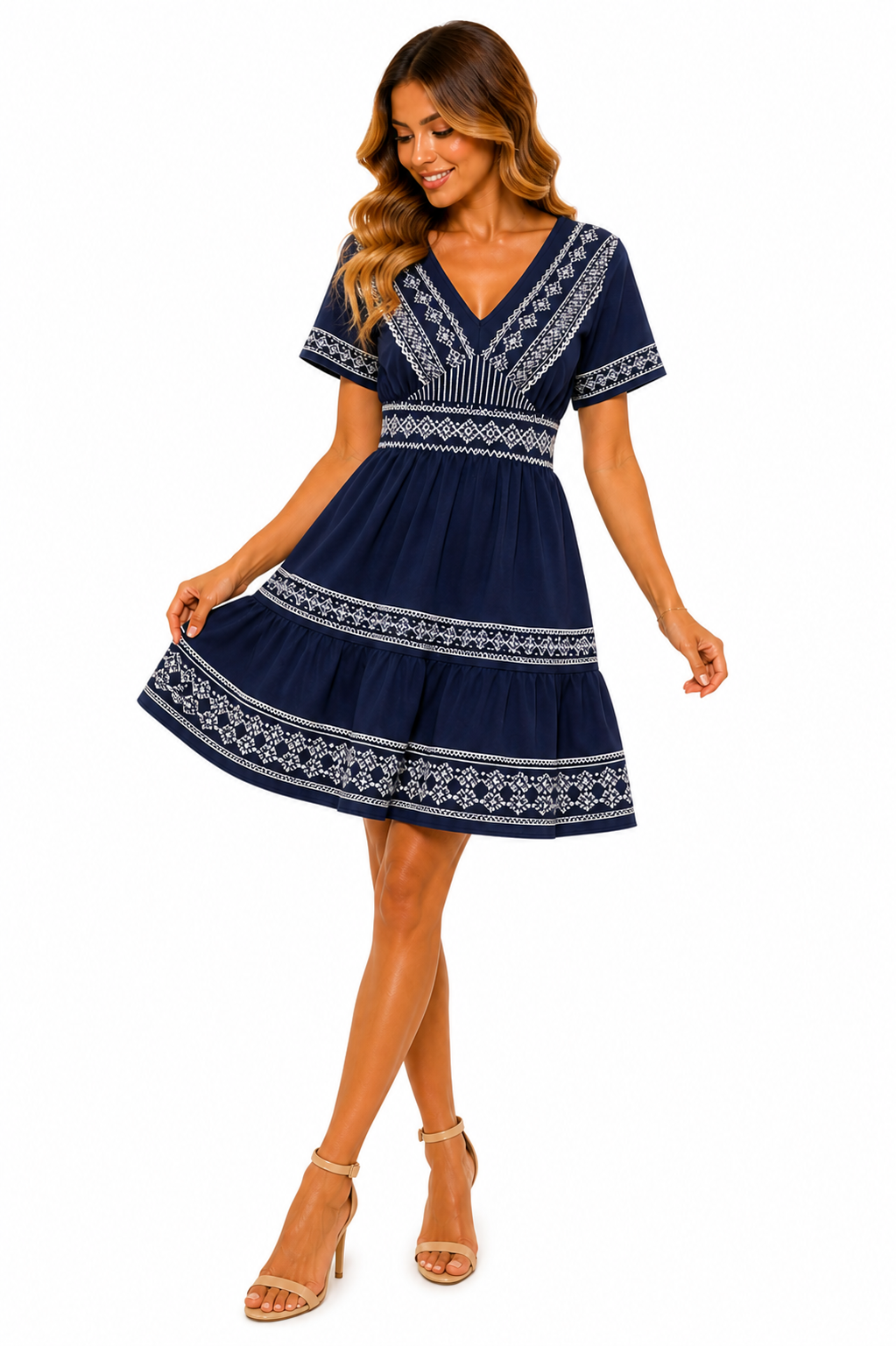 Vestido Mariana Estilo Étnico com Elegância Casual