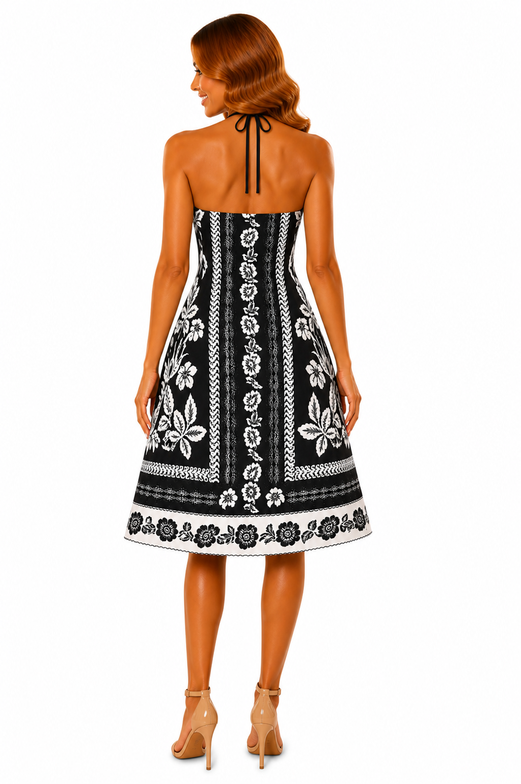 Vestido Elegância Atemporal com Estampa Exclusiva