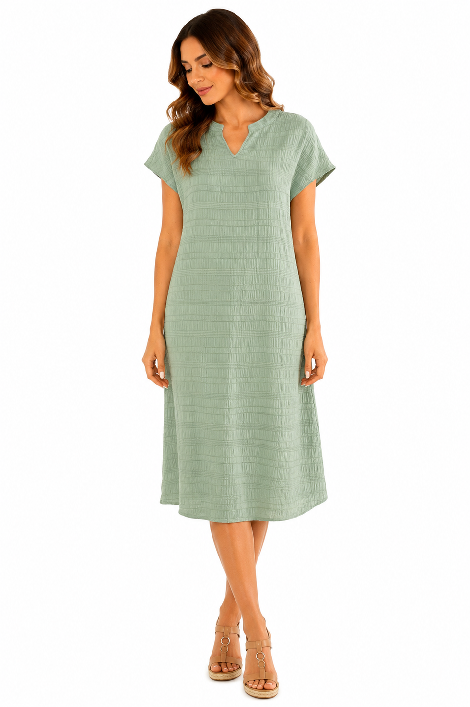 Vestido Midi Casual e Elegante Verde
