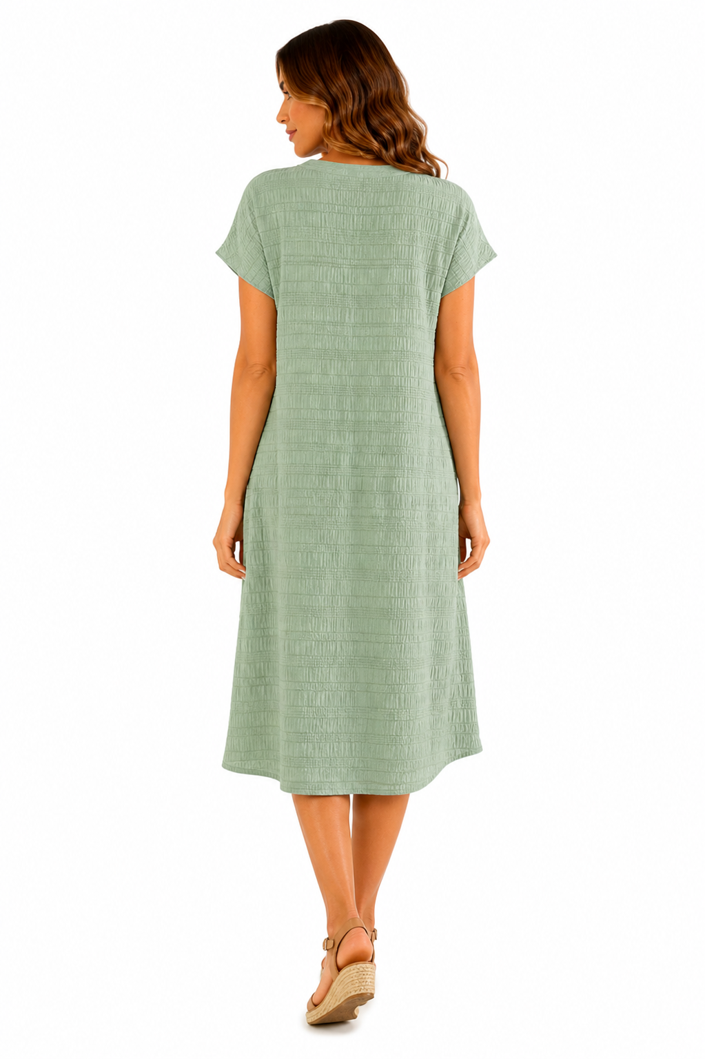 Vestido Midi Casual e Elegante Verde