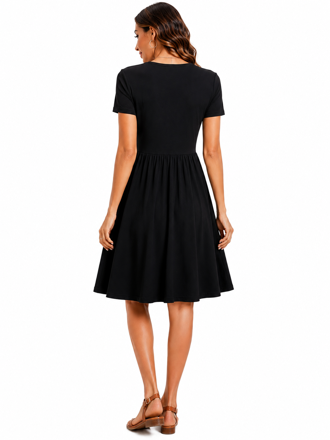 Vestido Casual com Bolsos e Conforto no Dia a Dia Preto