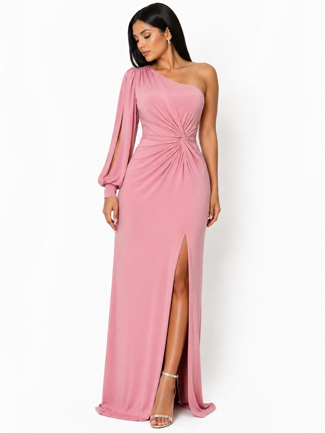 Vestido Sofisticação Clássica Gabriela com Toque Sedutor Rose