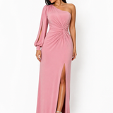 Vestido Sofisticação Clássica Gabriela com Toque Sedutor Rose