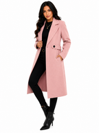 Sobretudo Feminino Rosa Classic Coat
